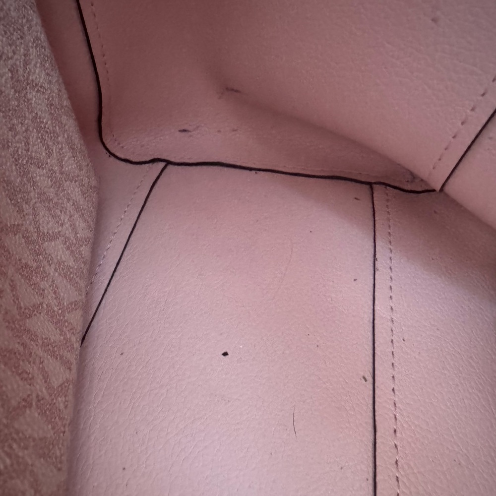 Michael Kors Light Pink Tote with Dark Brown Accents - Picture 6 of 7